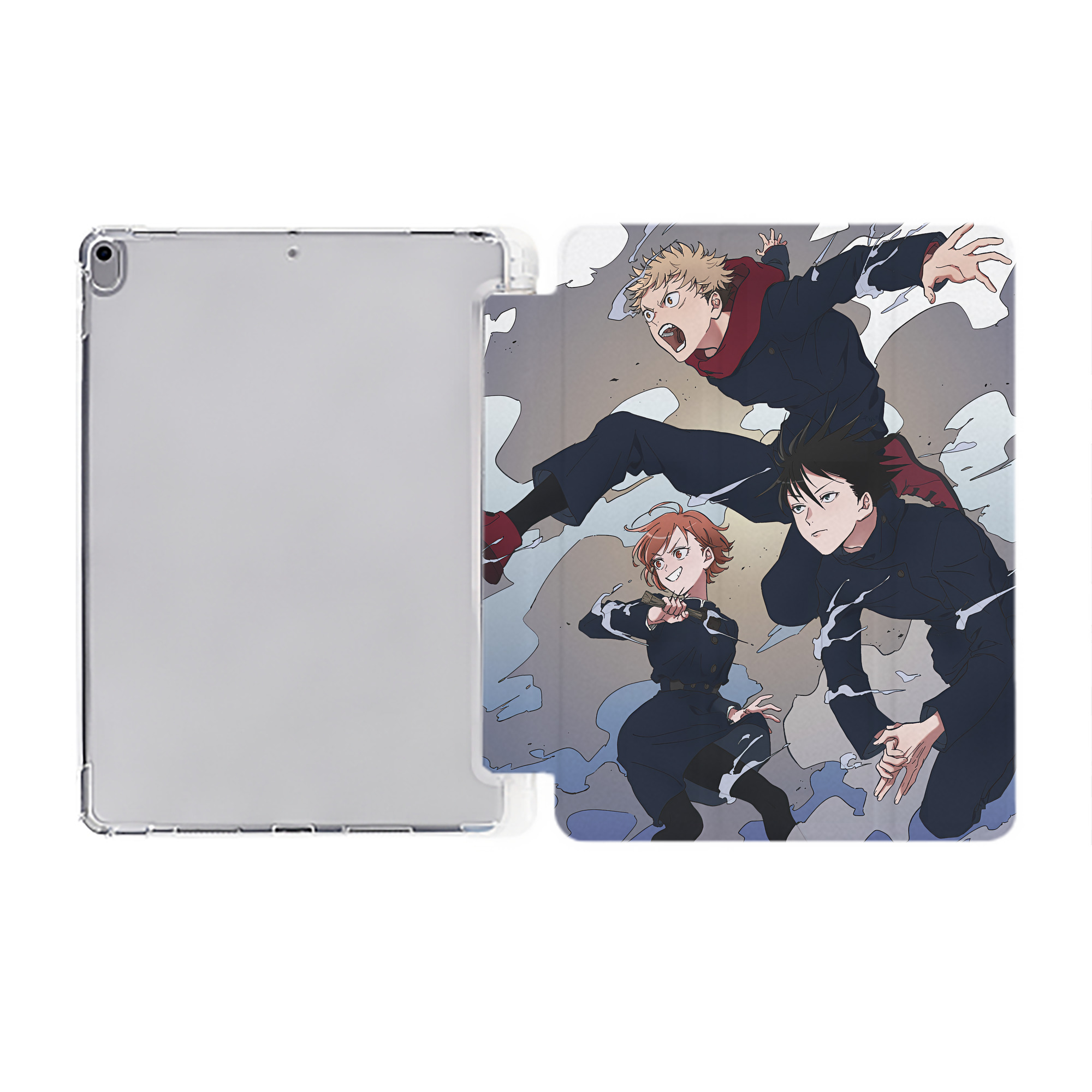 （画像用） SPY×FAMILY间谍家家酒 IPad ケース ペン収納付き 三つ折りスタンド PUレザー×シリコン 対応機種9.5/10.5/10.9インチ